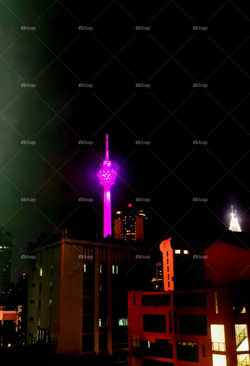 The beautiful evening light in the city.