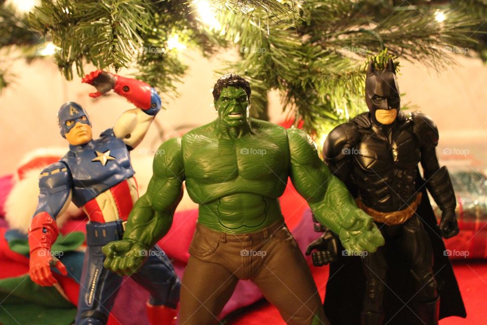 Avenger action figures. Having some fun for Christmas