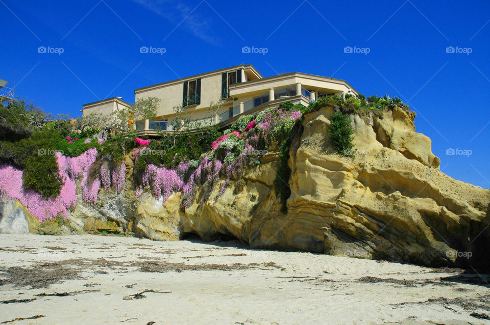 House. A house on a cliff in Laguna Beach California