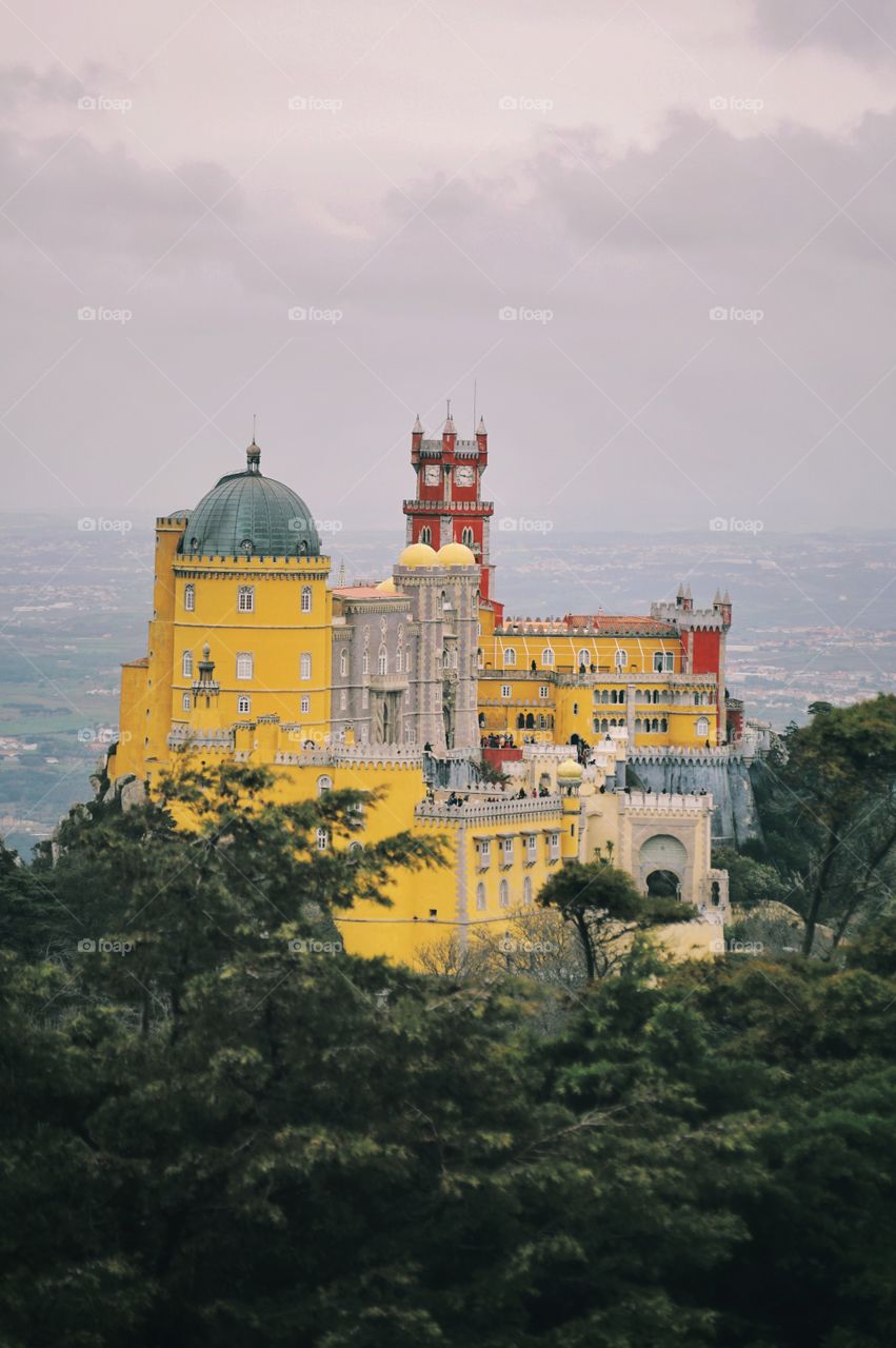 The Palace of Pena, a truly spectacular and fairytale castle that stands on the top of a hill in the Sintra Mountains
