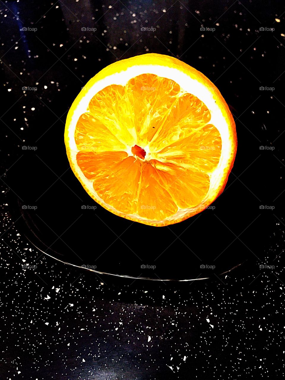 half a lemon on a saucer