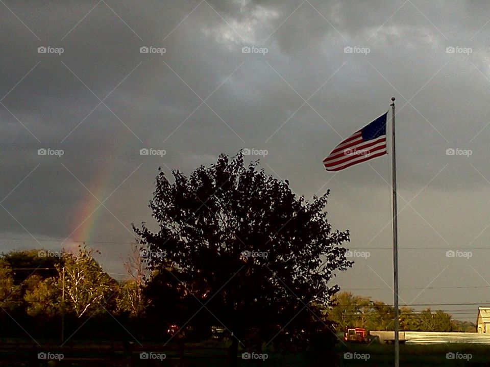 Red, White, Blue and Rainbow