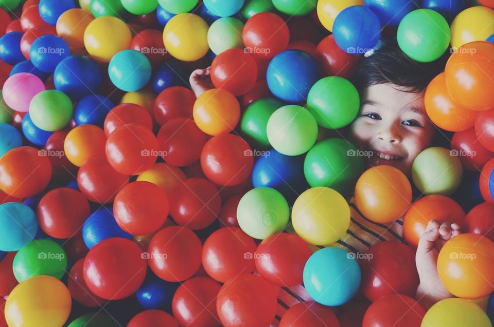 Riley loves the ball pit!