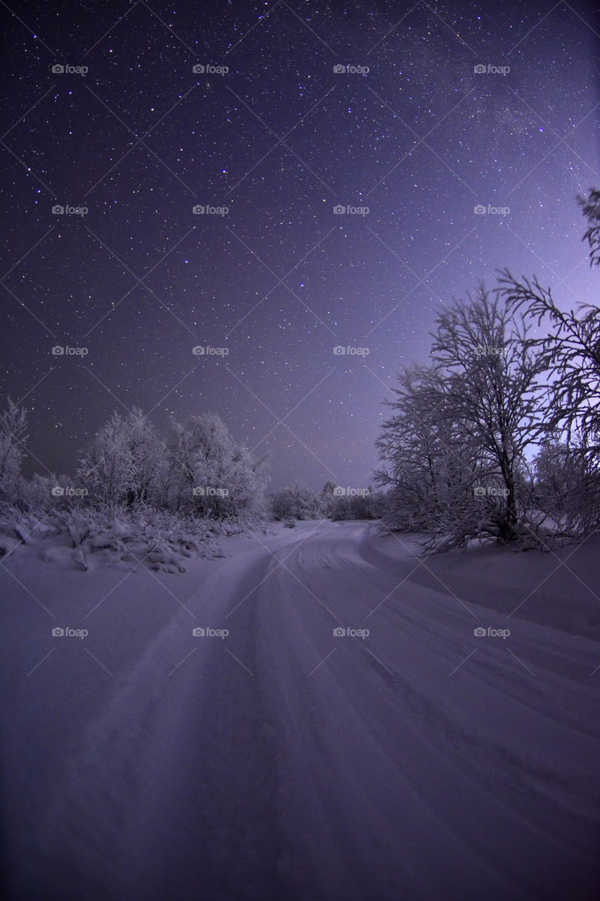 Night, aurora borealis, north, night north, polar region, night polar region, northern lights, stars, frost, frosty night, breath, cold, new year, Santa claus, northern santa claus, travel, night walk, shining sky, flashes, tundra, forest,