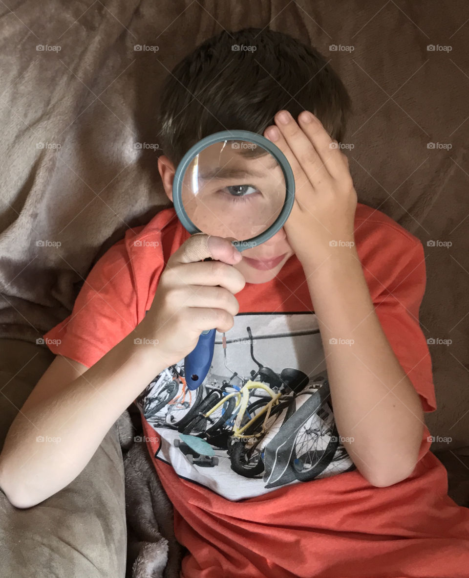 My gadgets, magnifying glass