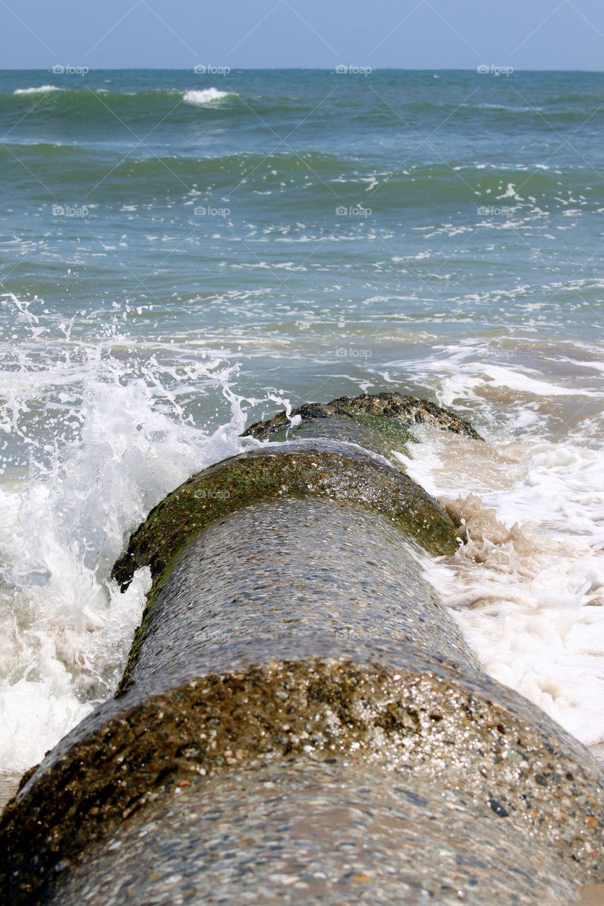 beach ocean nature blue by hlehnerer