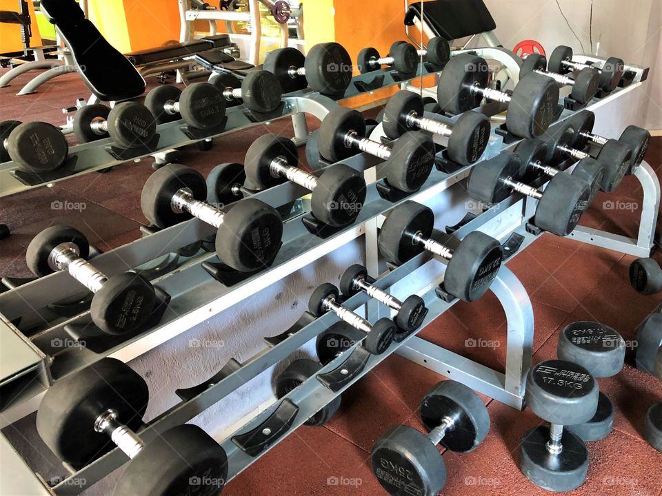 dumbbells... time to make mucle!