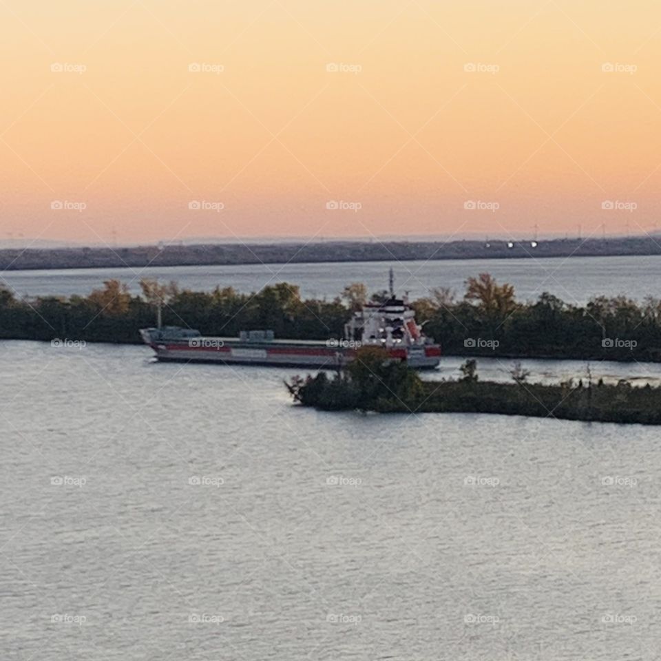 Sunset on the St.Lawrence, Quebec, Canada 🍁