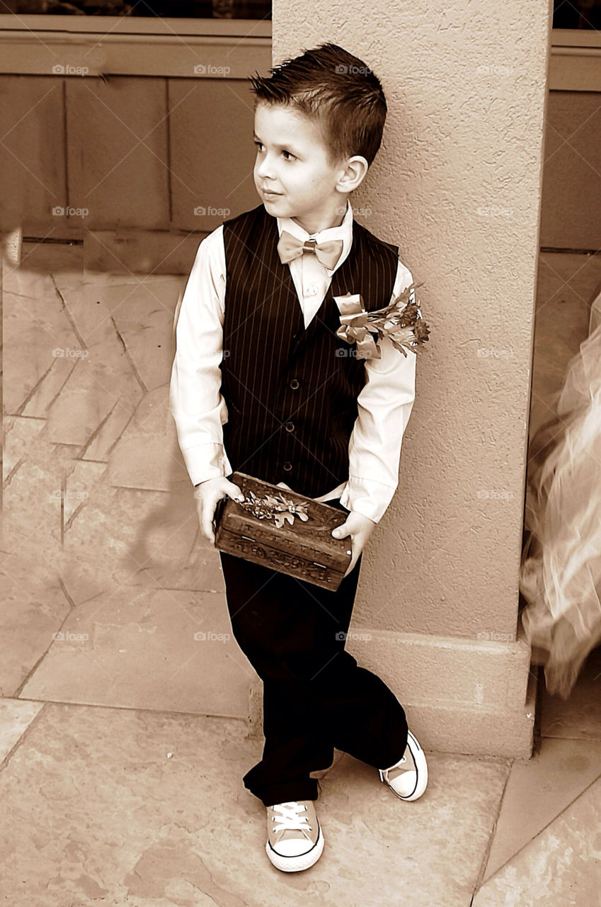 My HANDSOME little guy...he was so proud to be the ring bearer at my
