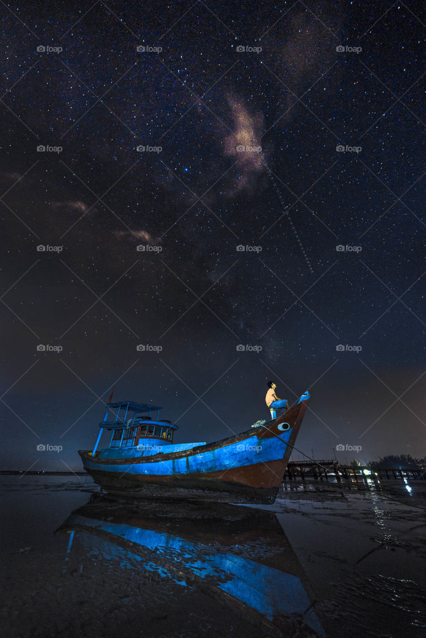 Sea at night