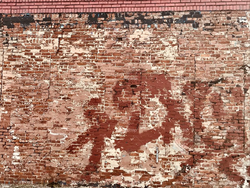 Brick Wall Grafetti Red Pattern Design