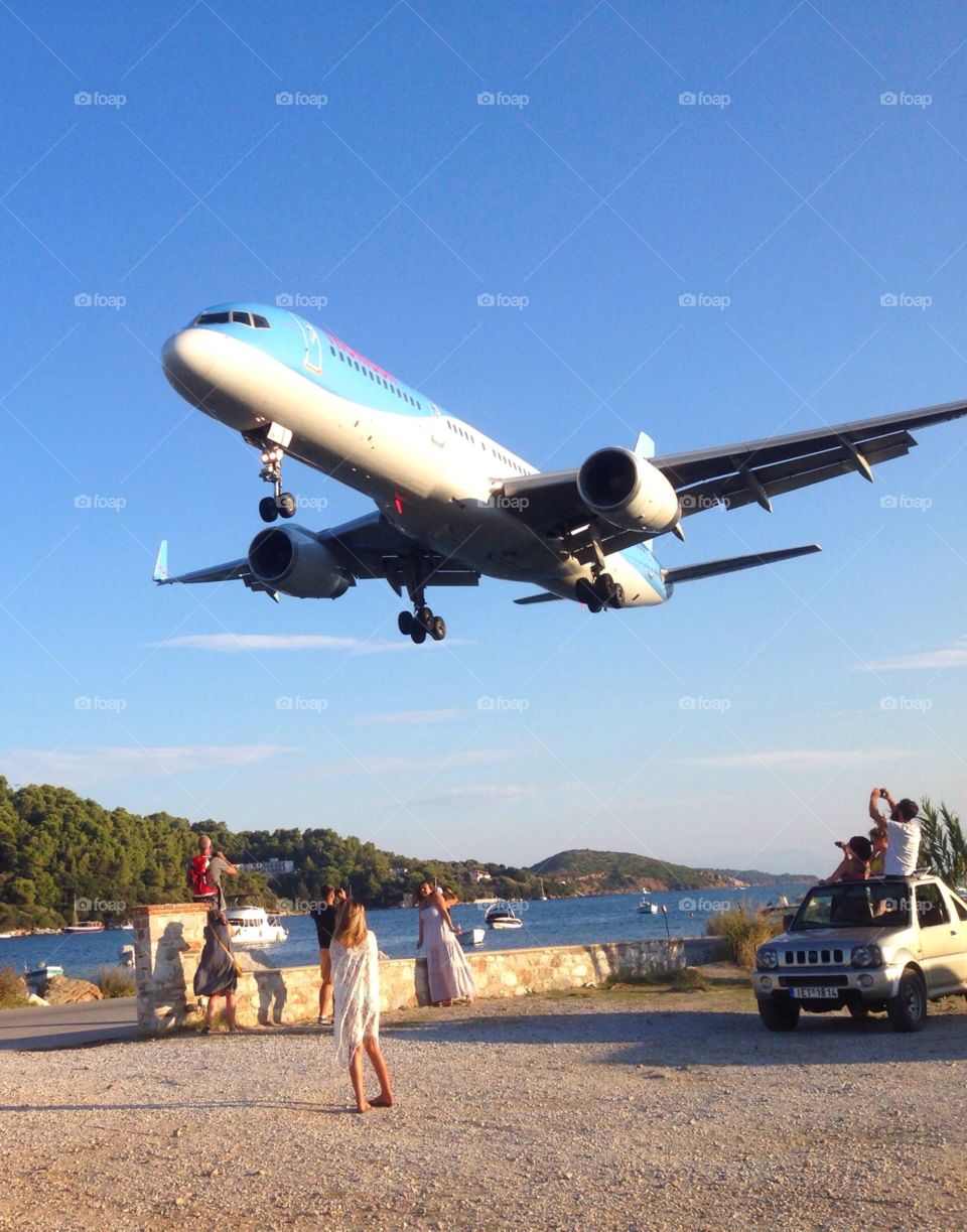 Standing at the end of the runway (Europe’s “St.Martin) watching the aeroplanes landing and taking off.