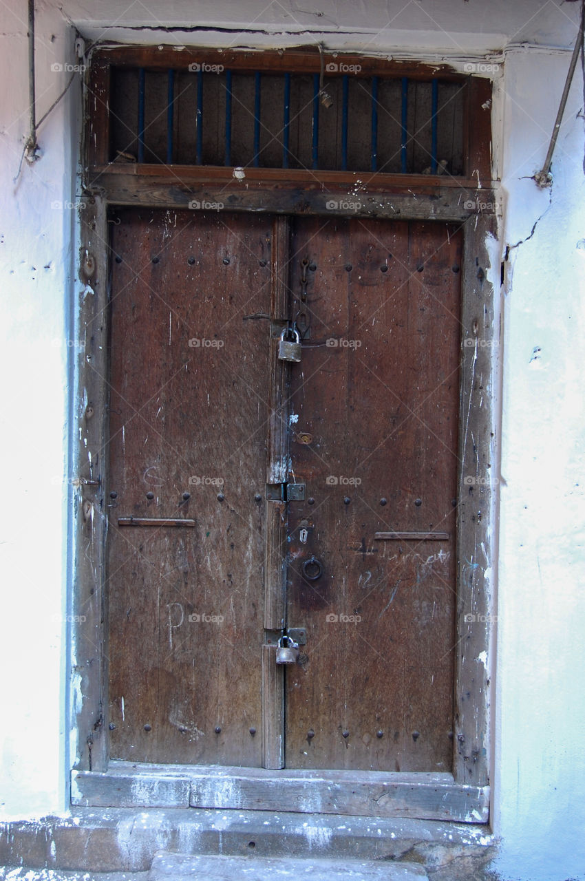 Old door in Stonetown on Zanzibar.