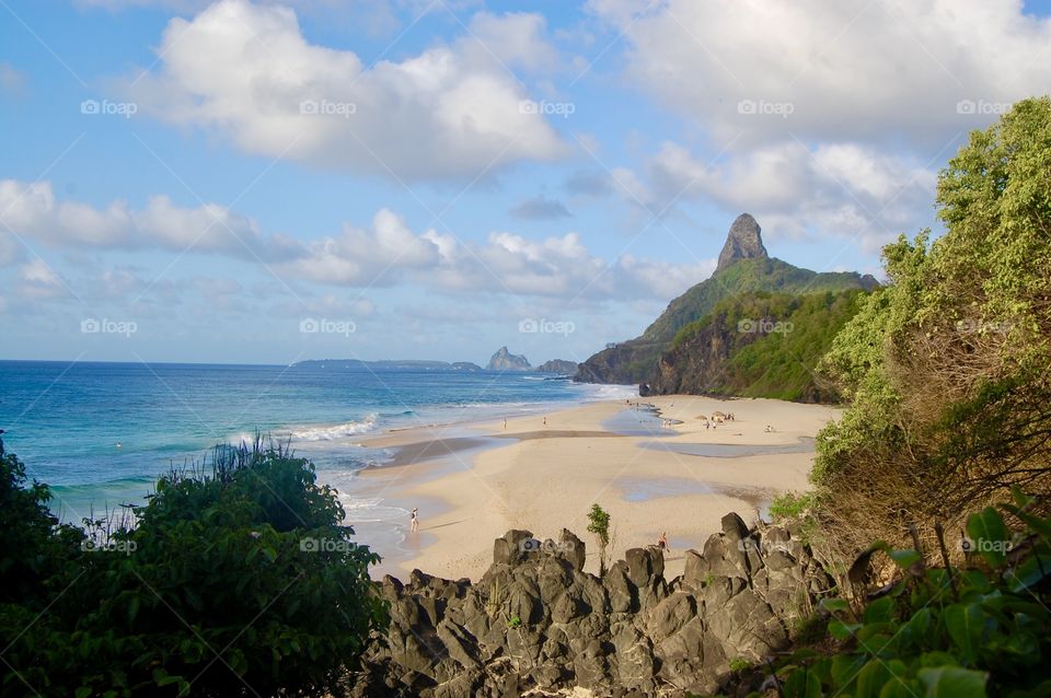 Desert beach in aa island 