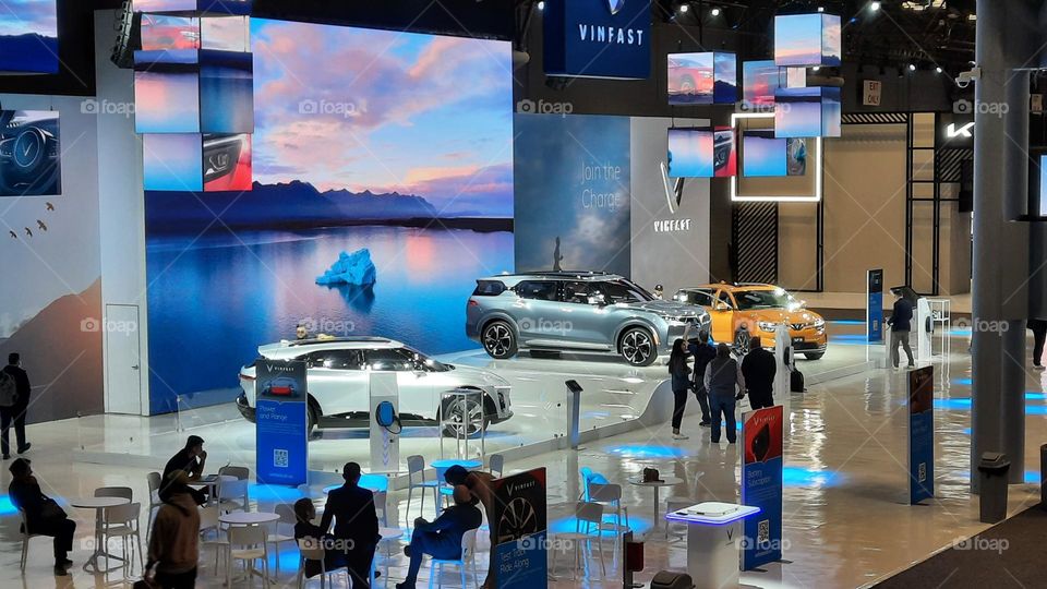 vinfast new car display at New York Auto show.