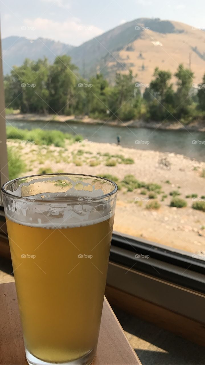 A cold beer on a summer day. 