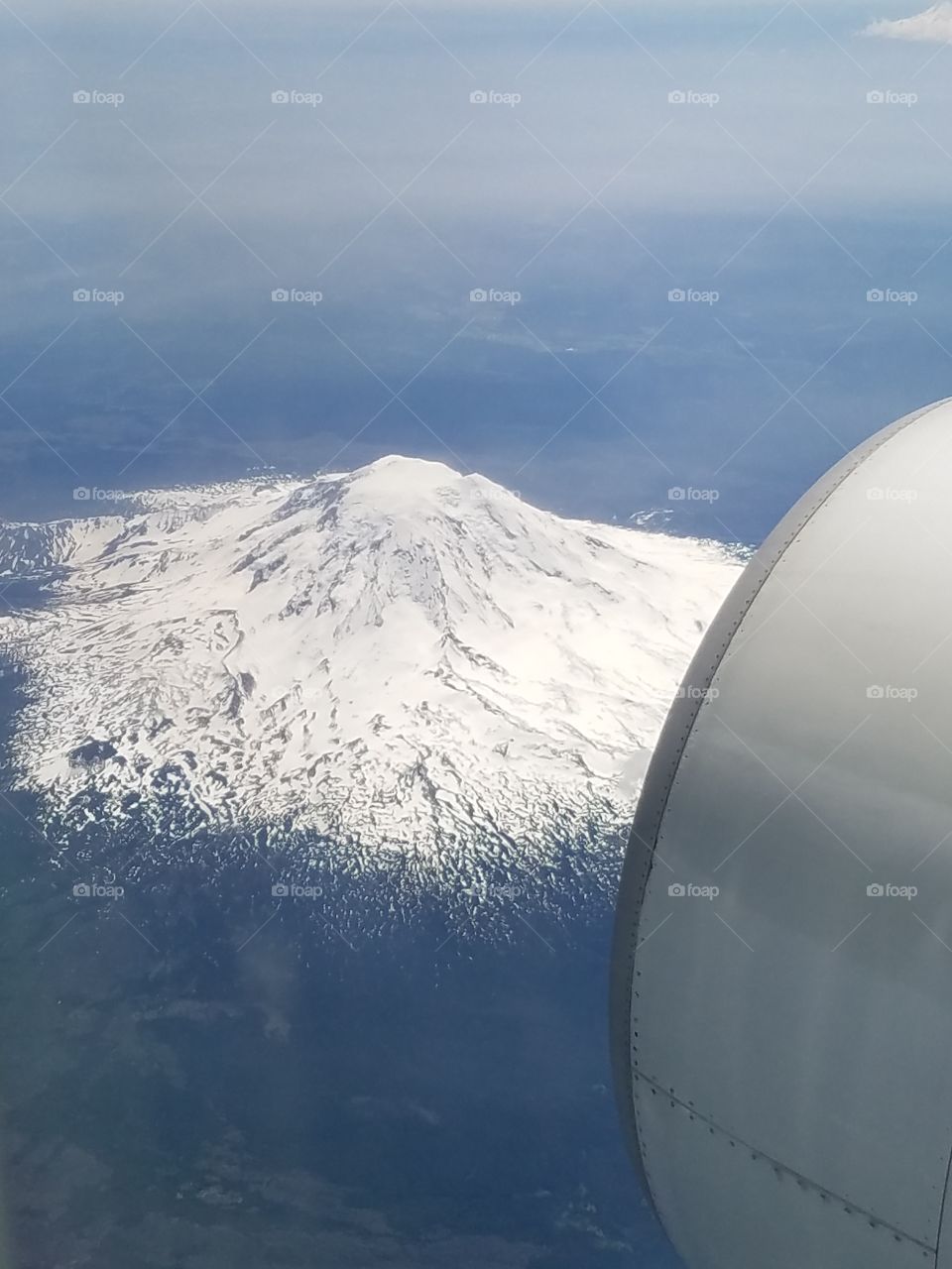Mount Rainier From an Airplane