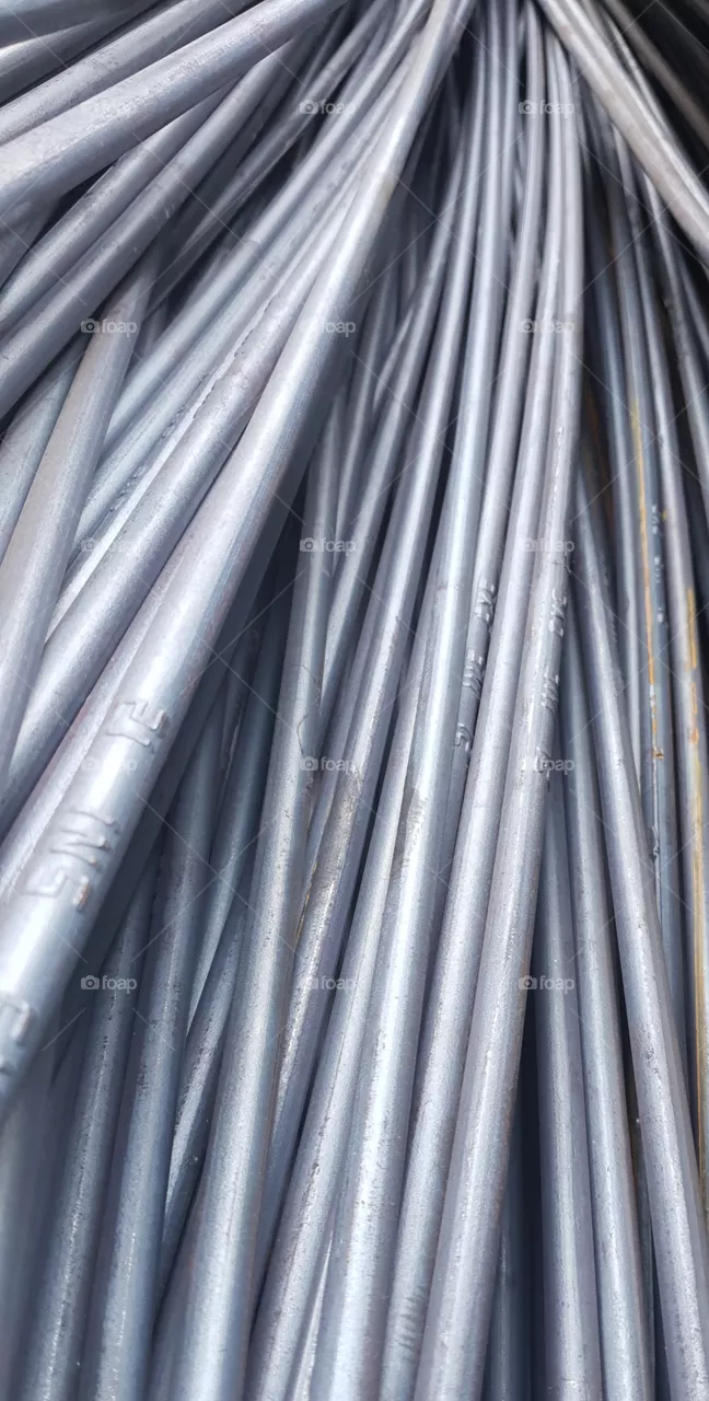 pile of iron bars
