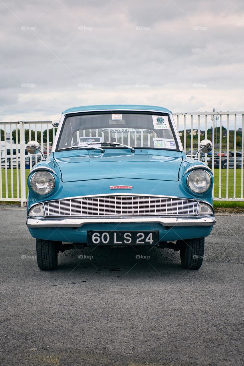 Closeup shot of old timer vintage car