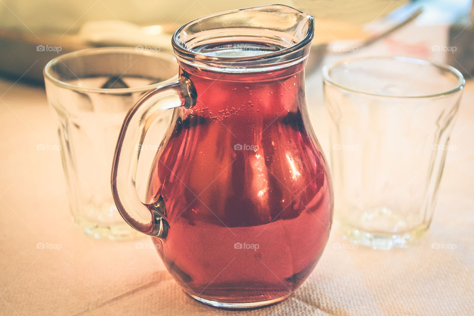 Red Wine With Glasses
