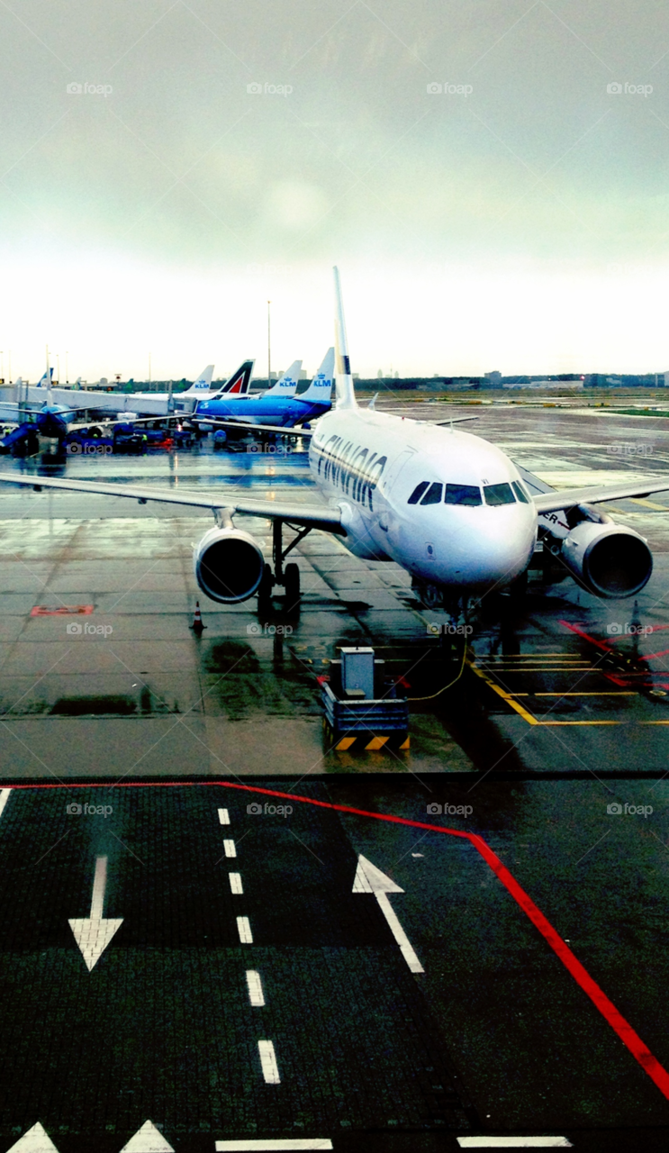 airplane rain airport flight by jar0016