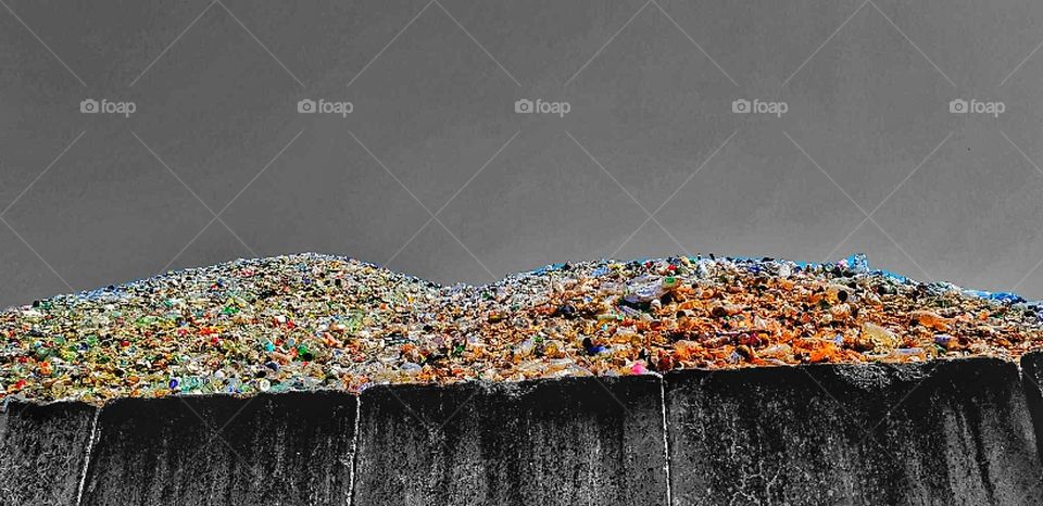 Glasschrott Rheinhafen Koblenz Germany