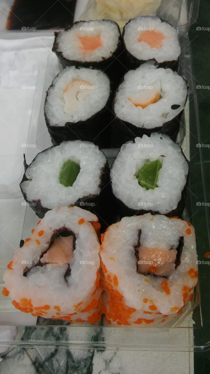 In love with sushi.