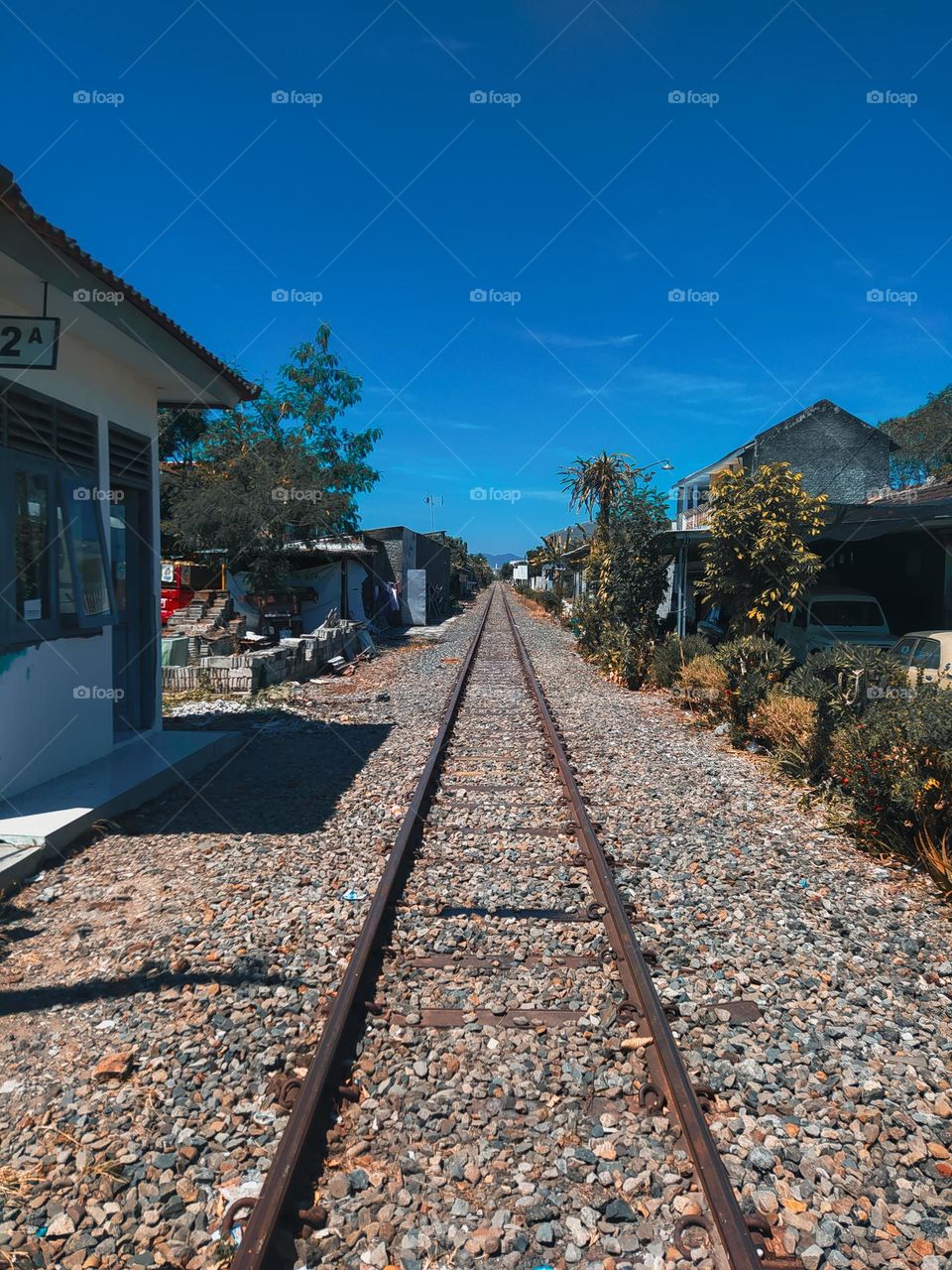 This is a railroad track in jombor, sukoharjo, indonesia. This rail is only used for the Batara Kresna Tourist Train for the Solo City, Sukoharjo regency to Wonogiri Regency