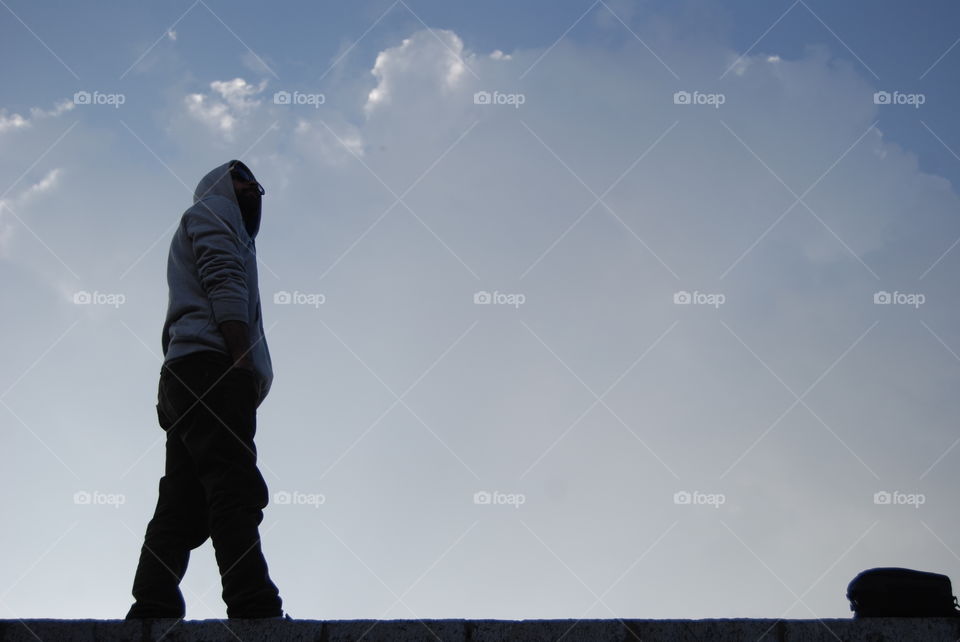 People, Sky, Silhouette, Man, Landscape