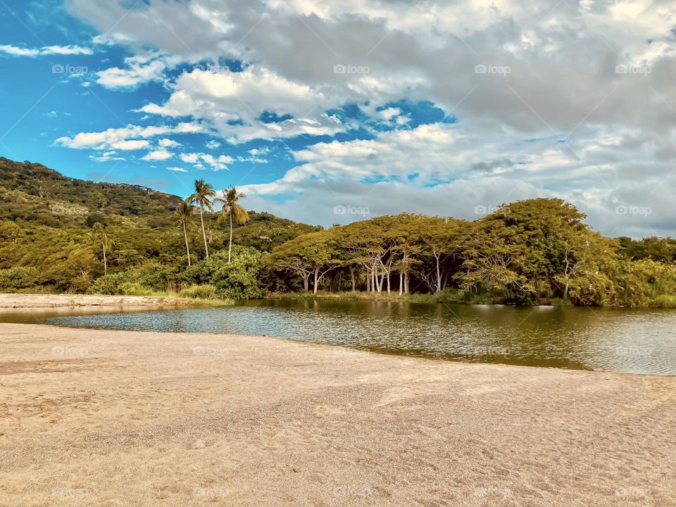 The back bay at Lo De Marcos beach in Nayarit, Mexico.