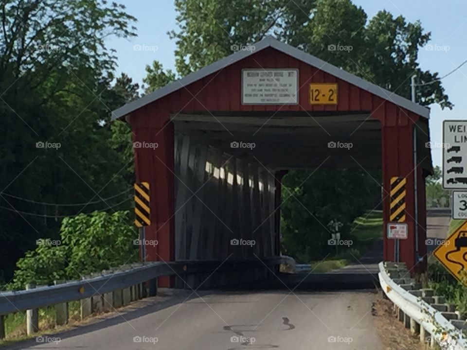 Old covered bridge