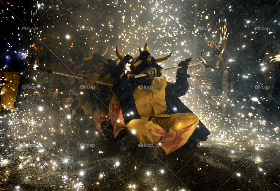 Correfoc de les Festes de Gracia. Barcelona. 