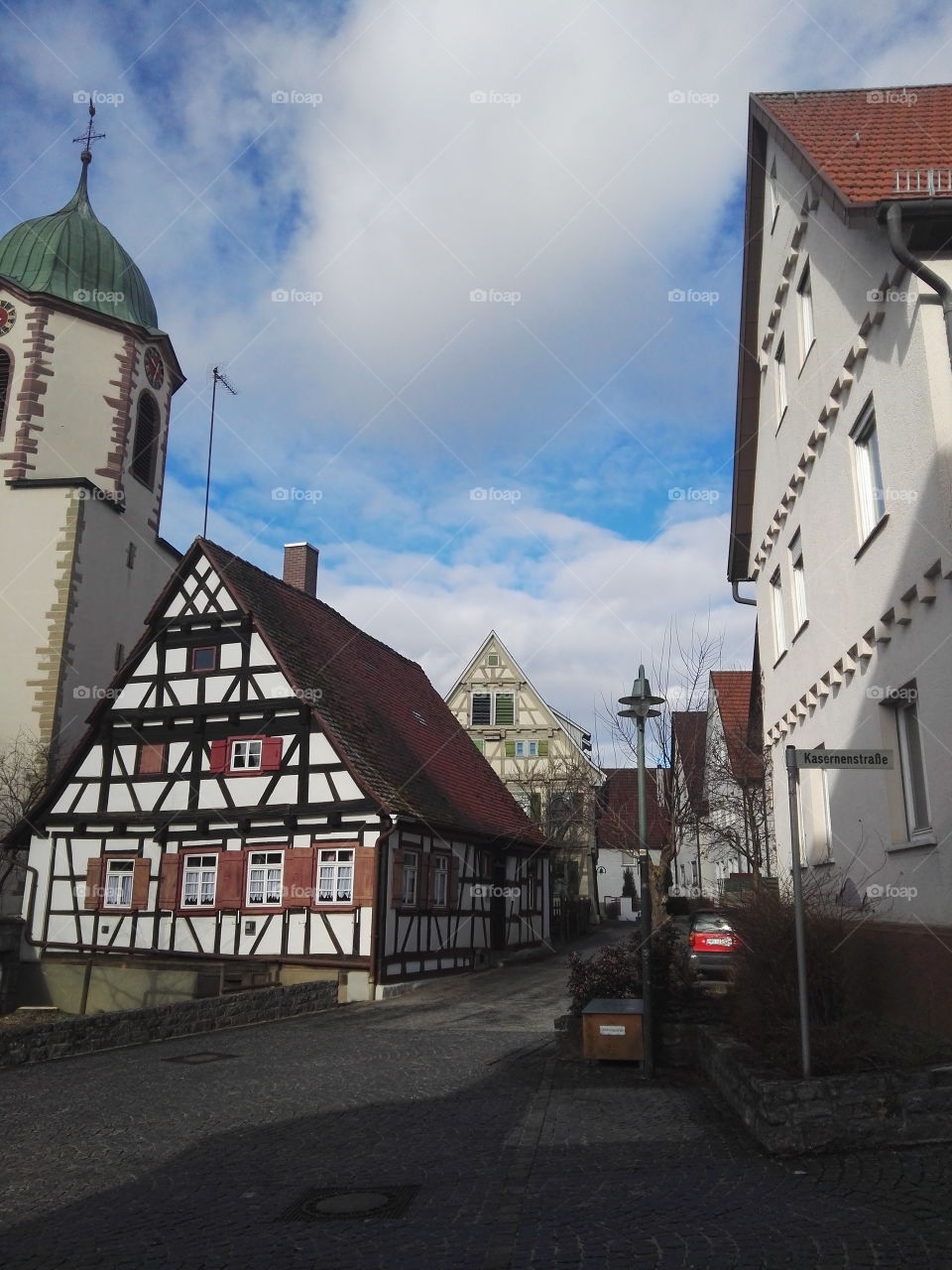 street in old German town