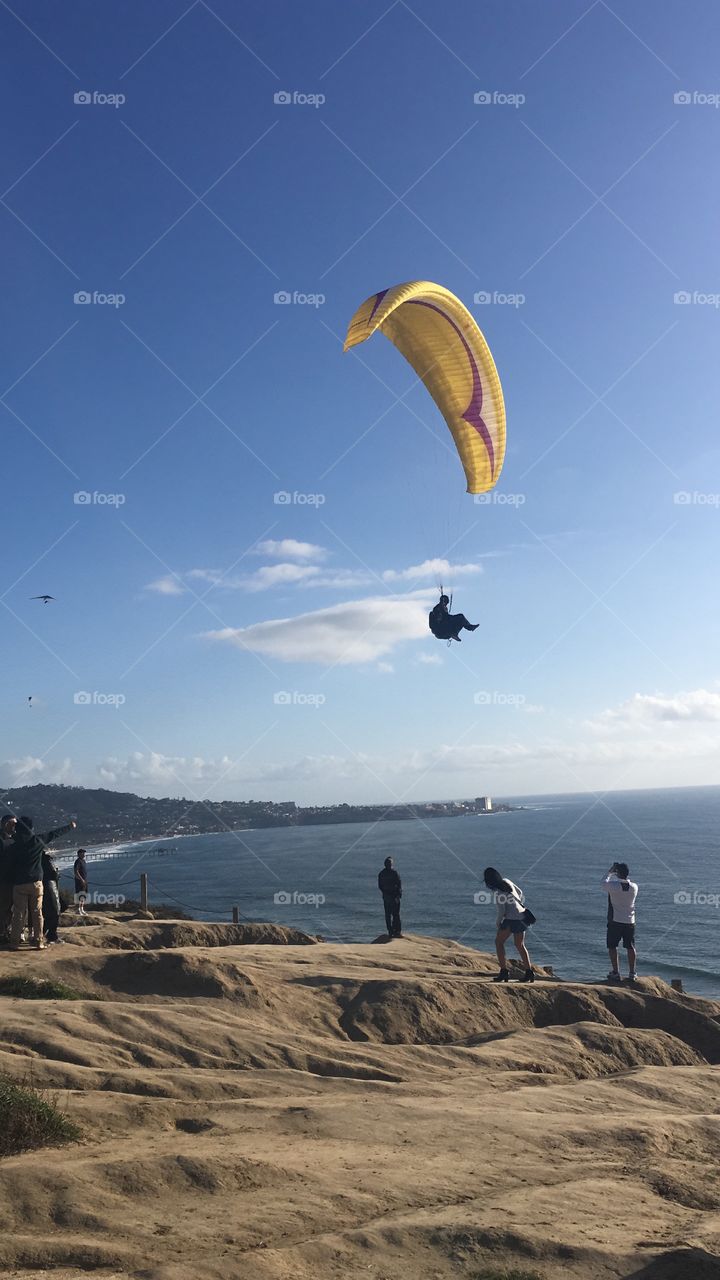 Paragliding over Torrey Pines