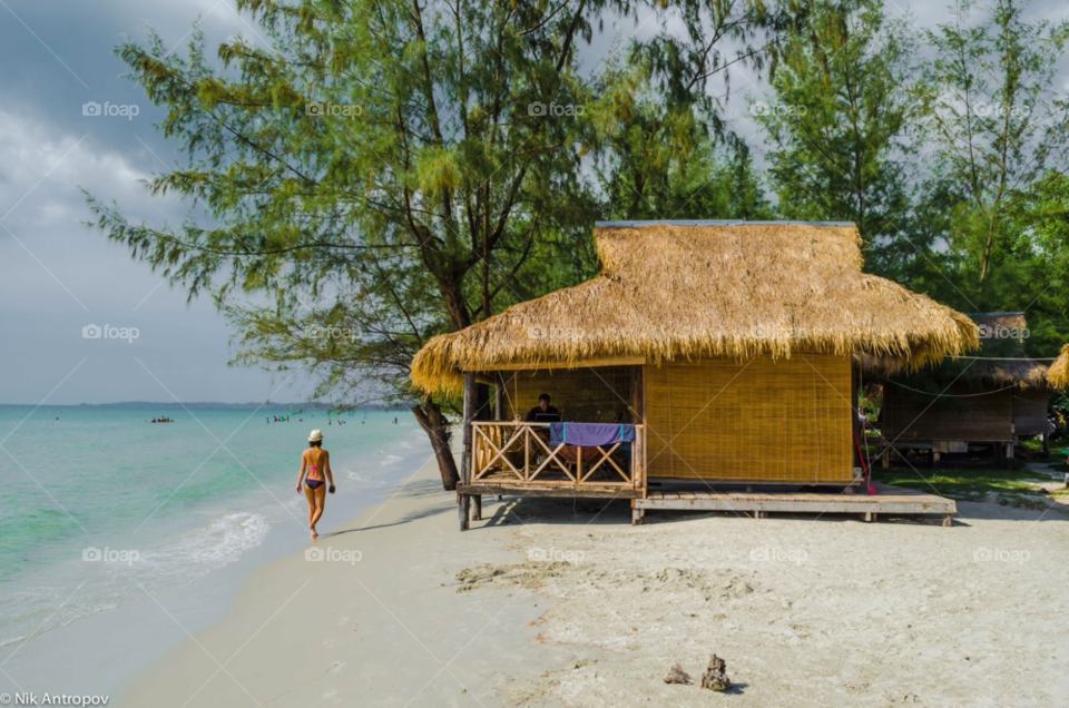 beach sea bungalow cambodia by NikAntropov
