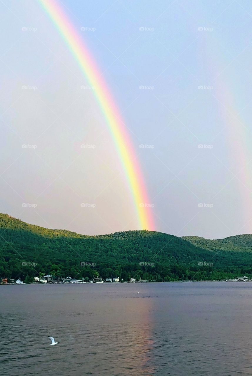 A Rainbow over the lake!