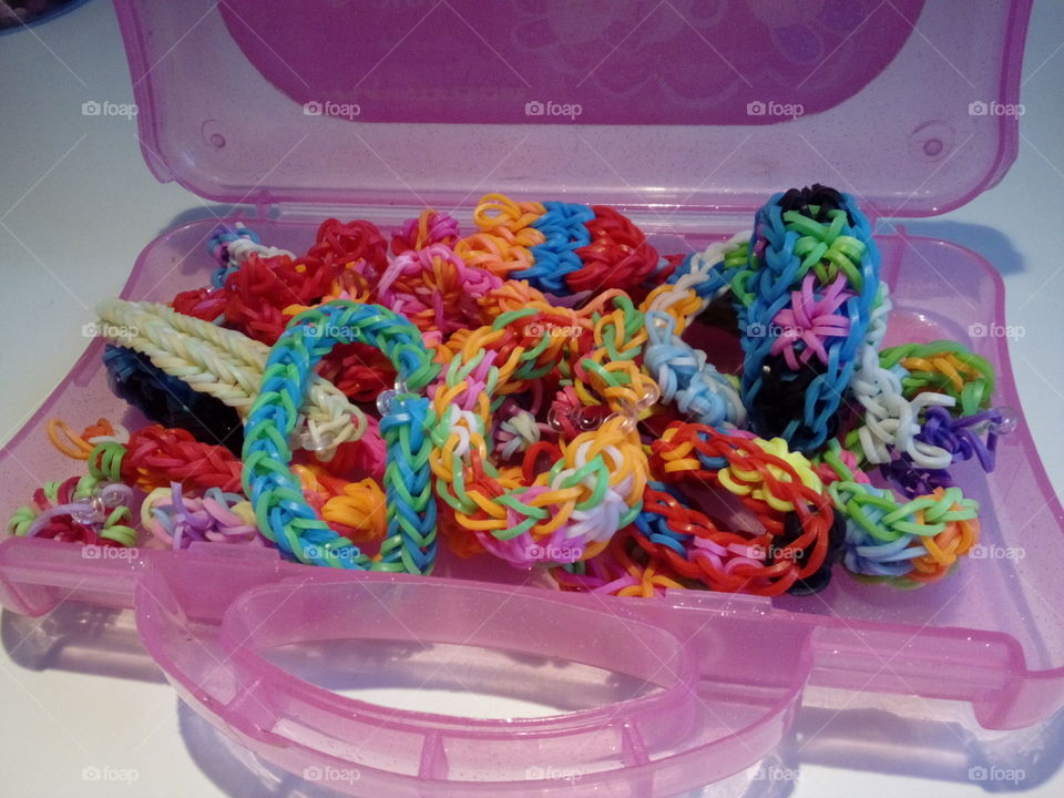Rubber Band Bracelets and Carrying Case