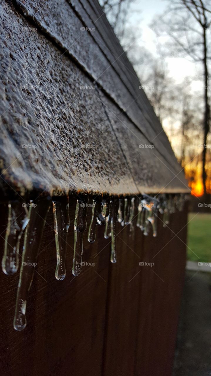 icicles on the roof