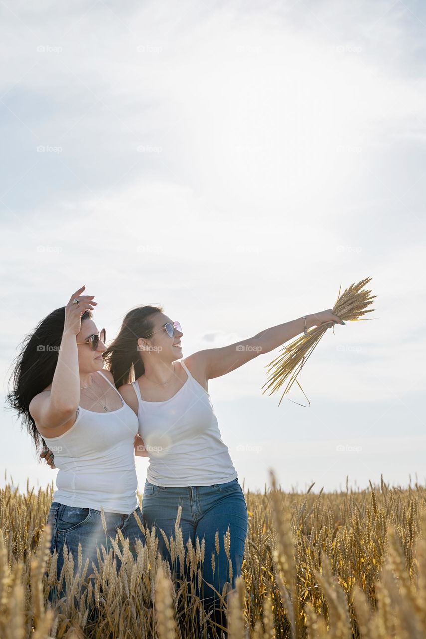 female friends having fun together outdoor