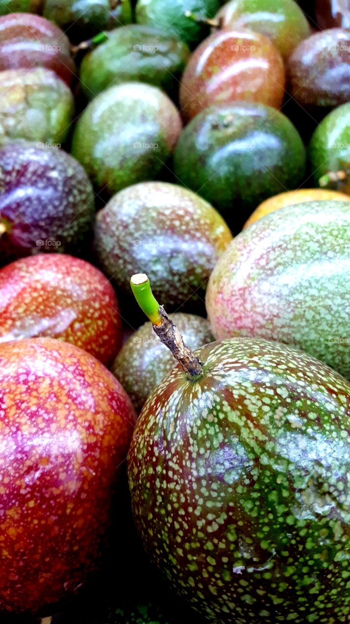 Full frame of fruits