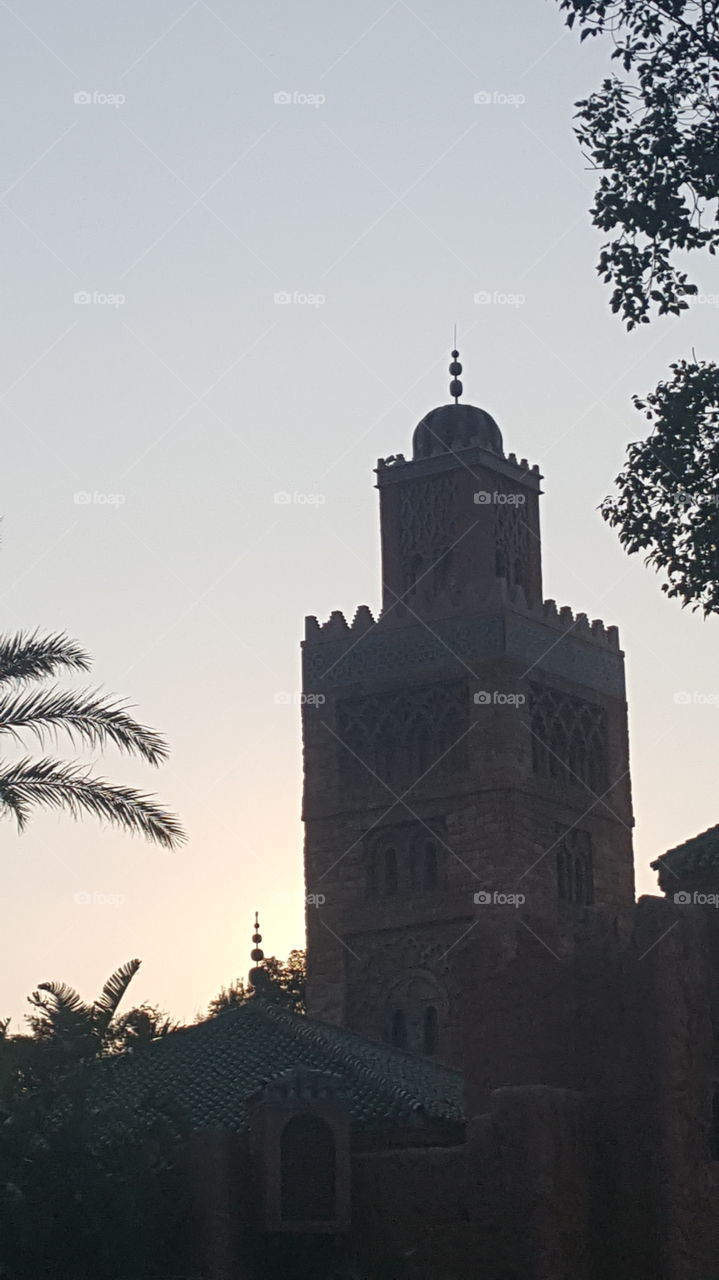 EPCOT's Morocco at sunset