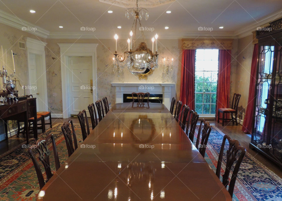 Arkansas Governors Mansion interior dining room