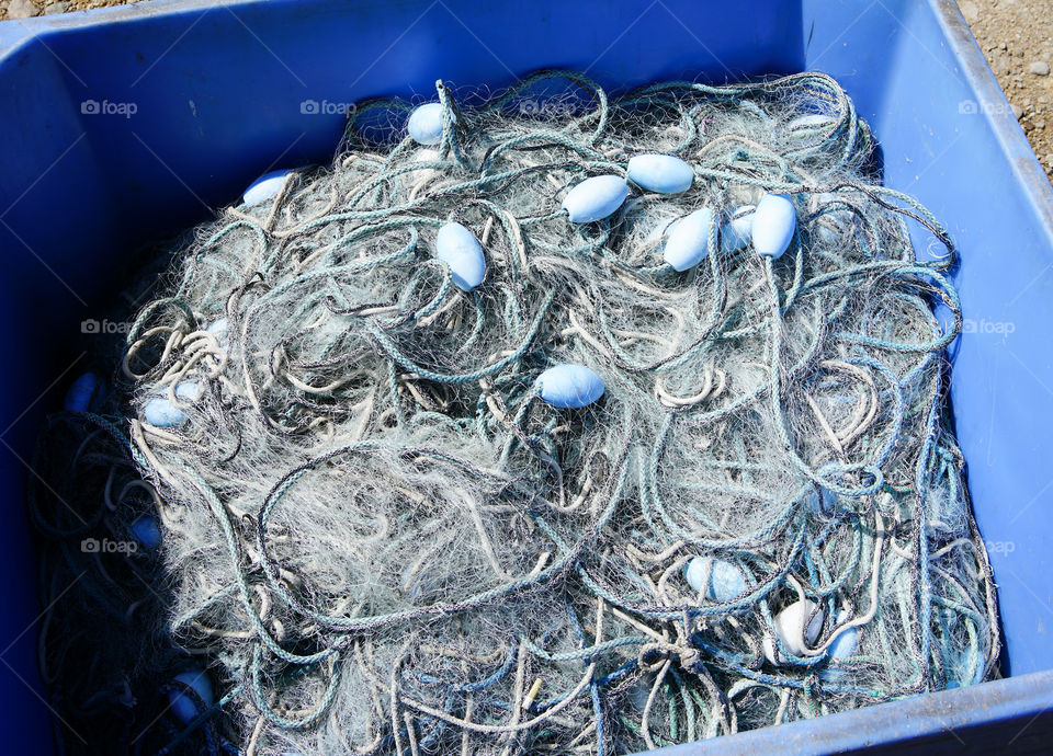 fishing net in the container