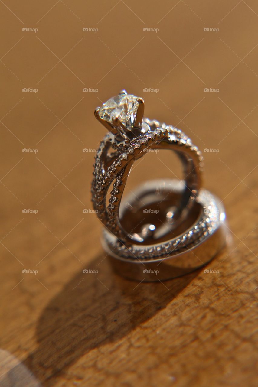 Diamond engagement ring set