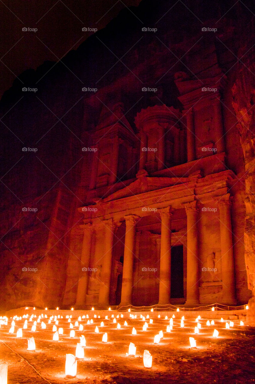 Petra at night