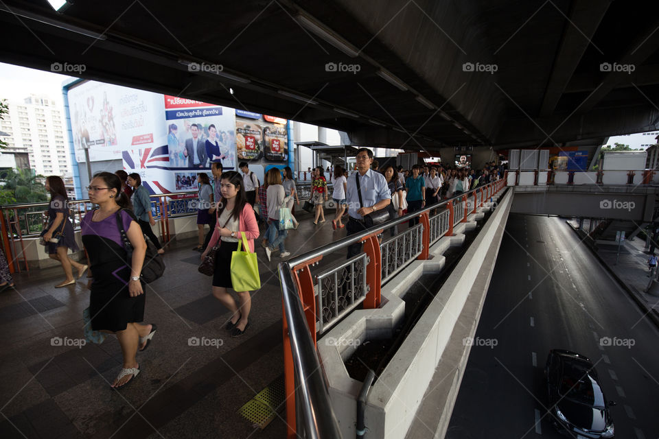 Public sidewalk in Thailand 