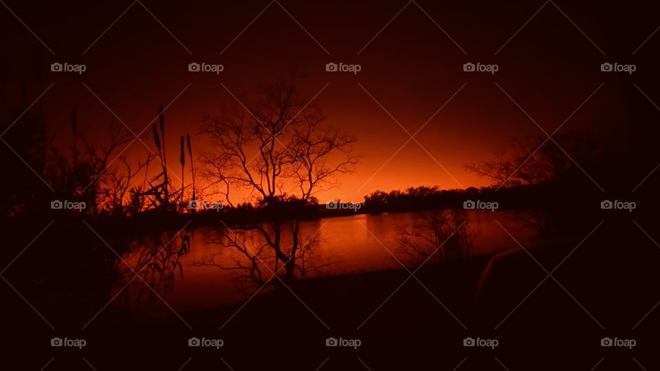 I do not know how our atmospheric nature of our sky’s and colors of our sunset. But on this day just about the Twilight hour the sky went RED and it was on. 