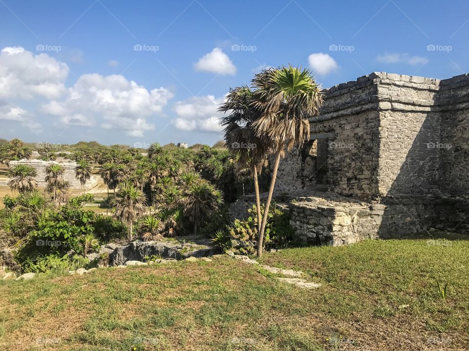 Buildings and Landmarks - Tulum Mayan Ruins in Cancun Mexico 