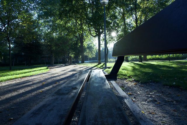 El banco de parque 