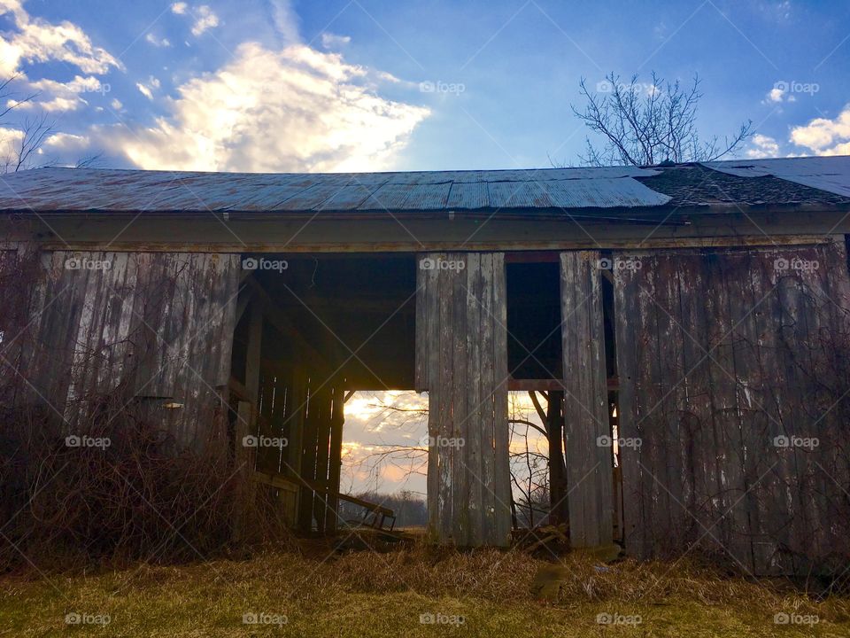 Sunset barn
